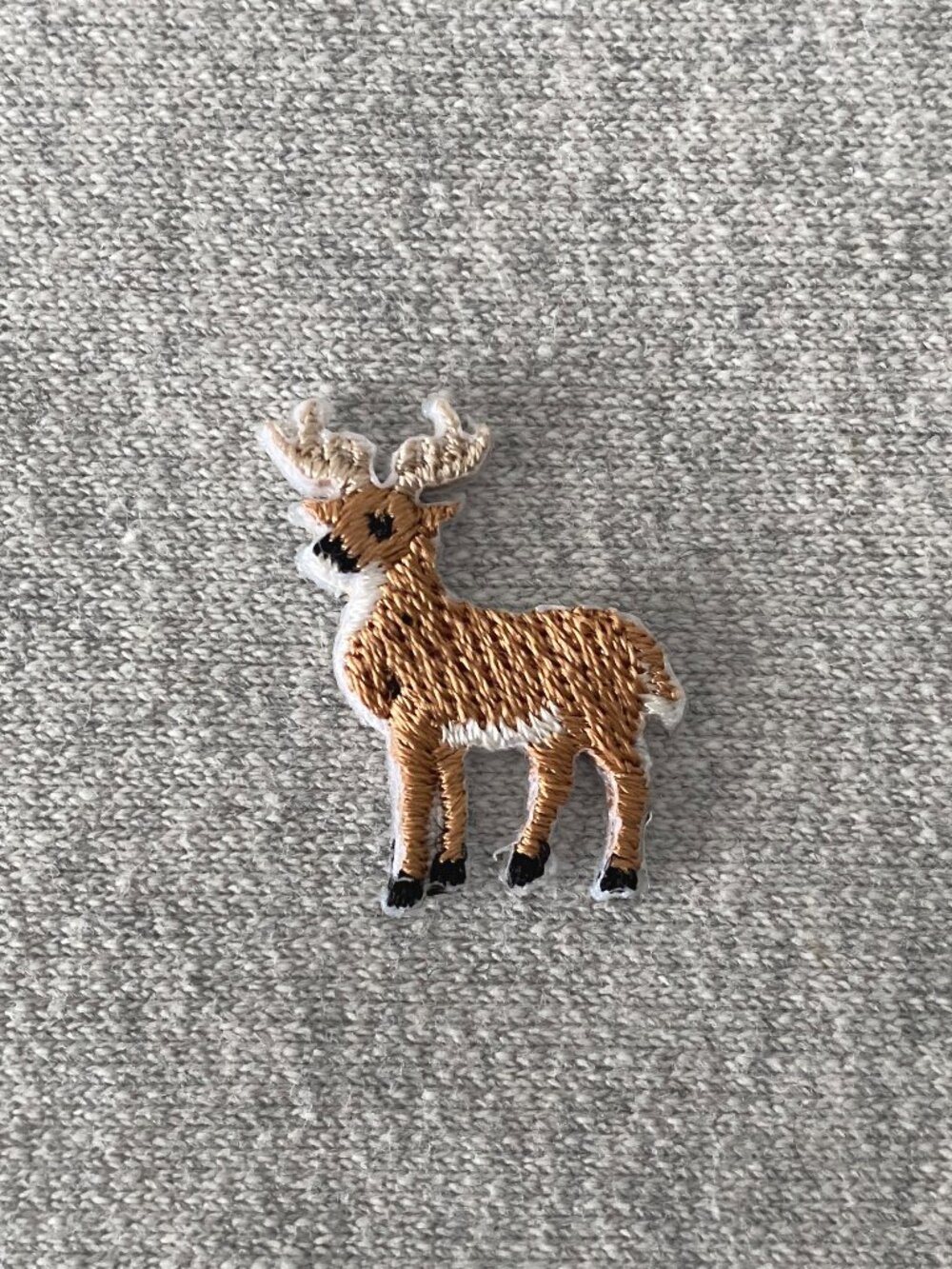 1 Embroidered Tiny Deer Iron-on Patch 2.2cm x 2.6cm